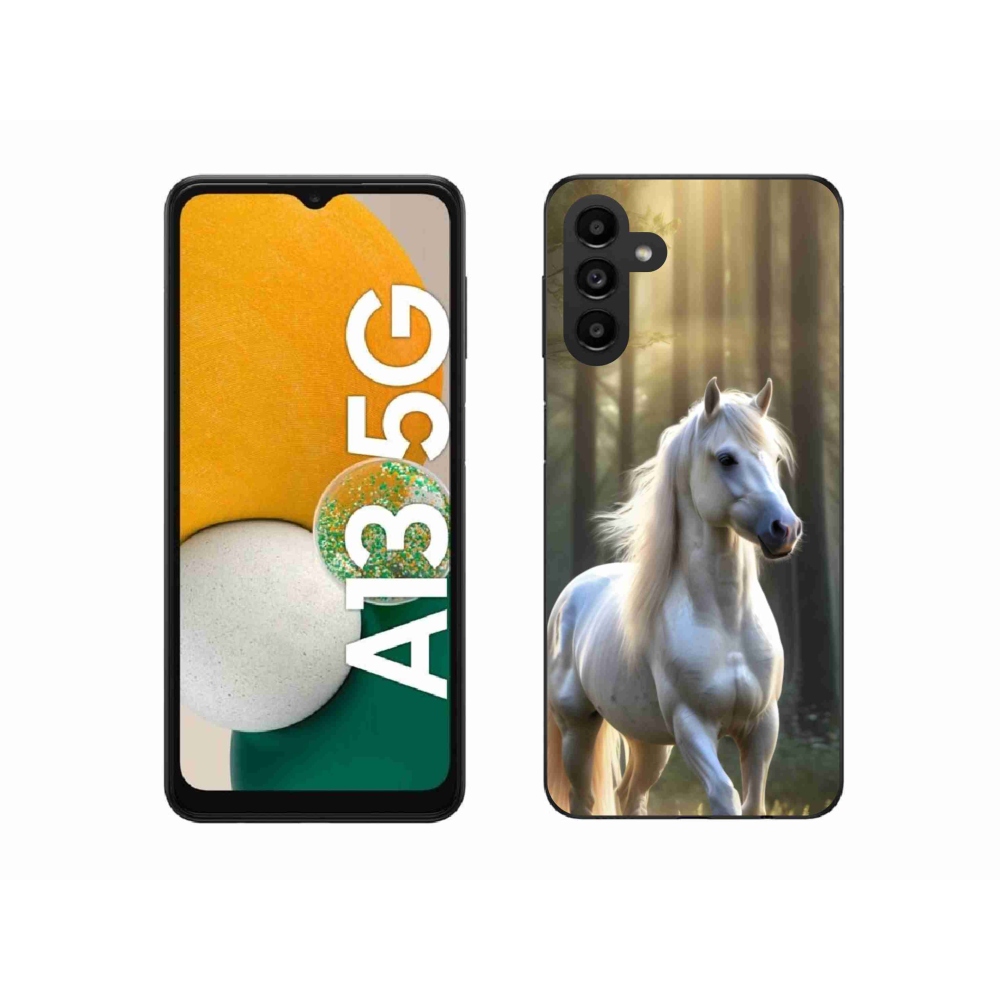 Zselés borítás mmCase Samsung Galaxy A13 5G - fehér ló 3