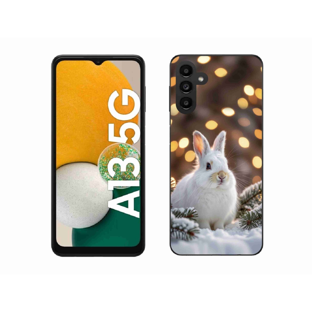 Zselés borítás mmCase Samsung Galaxy A13 5G - fehér nyúlhoz