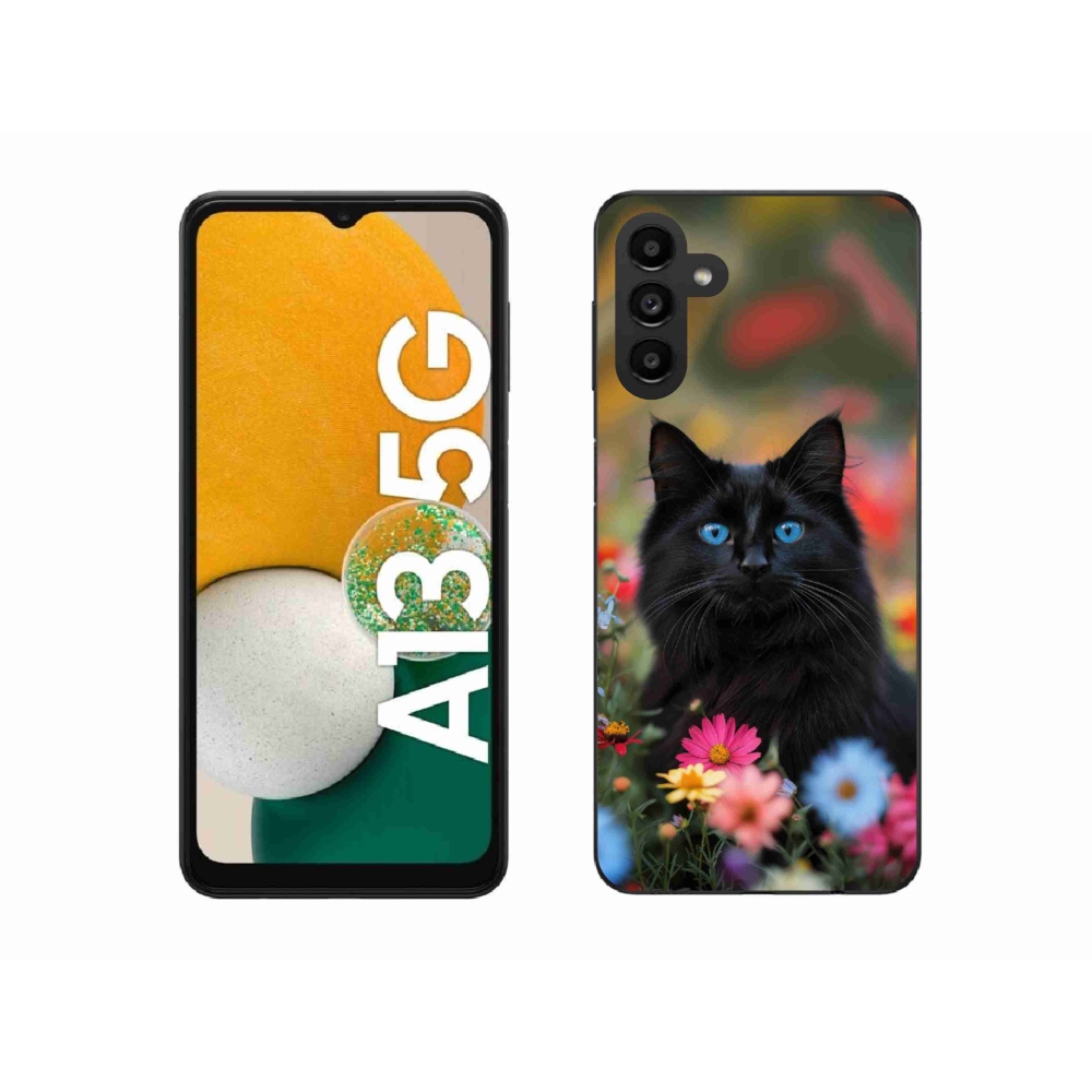 Zselés borítás mmCase Samsung Galaxy A13 5G - fekete cica 4