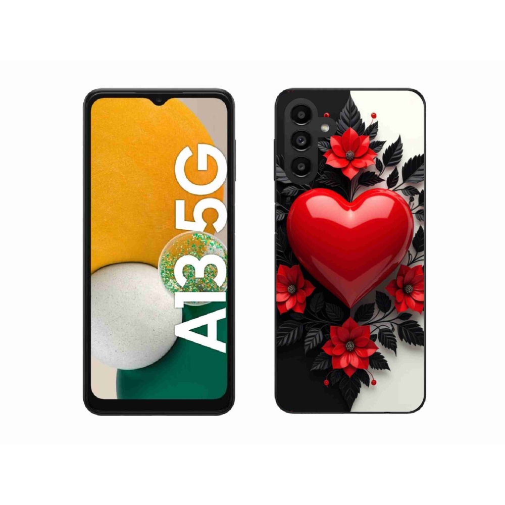 Gél védőhuzat mmCase Samsung Galaxy A13 5G - piros szív