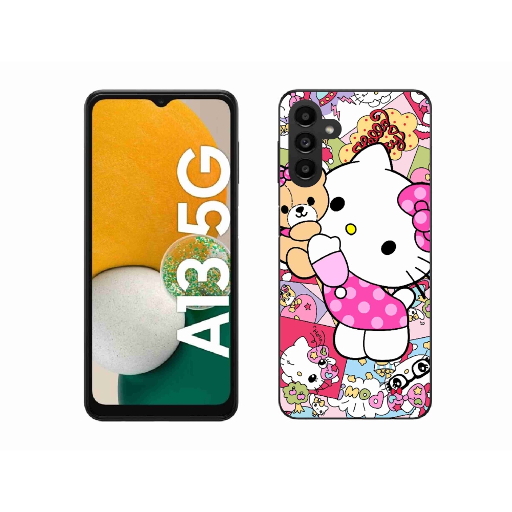 Gél borítás mmCase Samsung Galaxy A13 5G - aranyos cica - Samsung Galaxy A13 5G számára