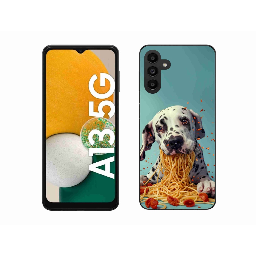 Zselés borítás mmCase Samsung Galaxy A13 5G - Dalmát és spagetti