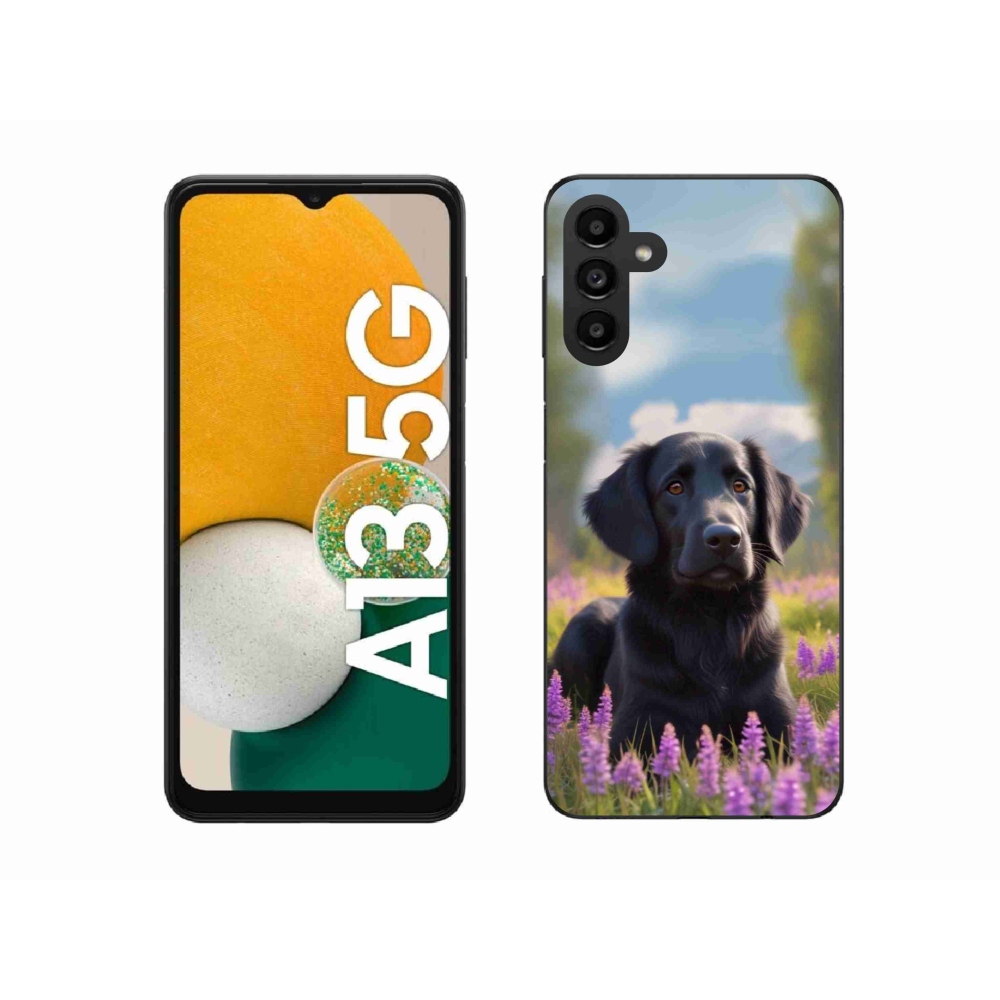 Zselés borítás mmCase Samsung Galaxy A13 5G - elegáns fekete retriever
