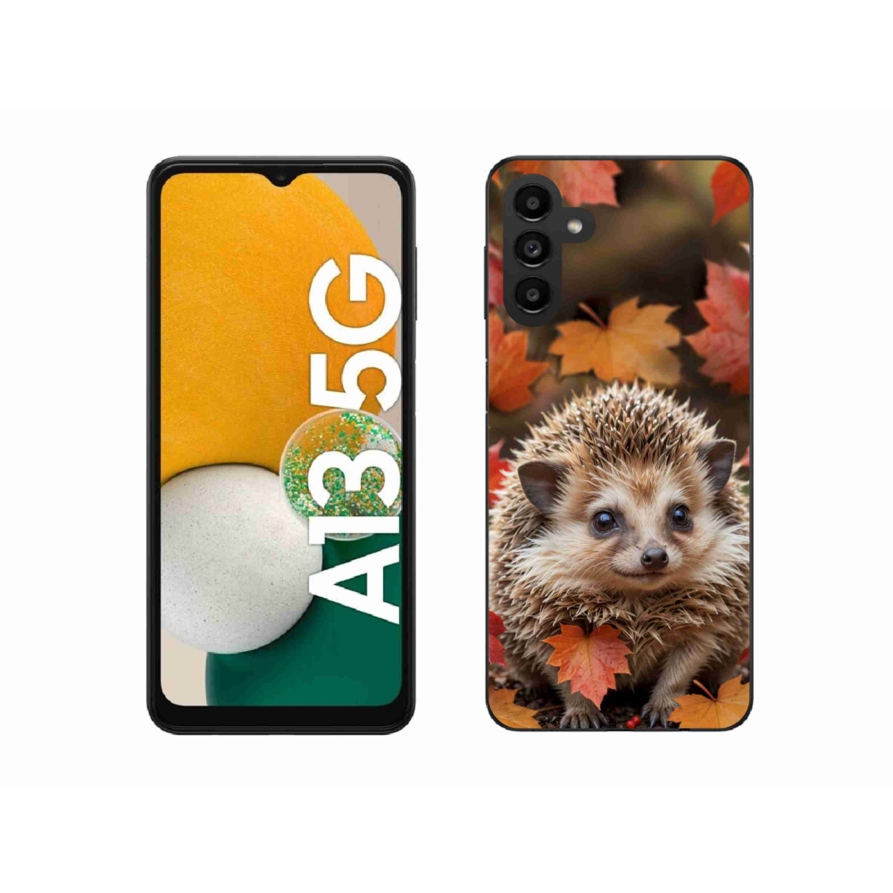 Zselés borító mmCase Samsung Galaxy A13 5G - sün a levelek között