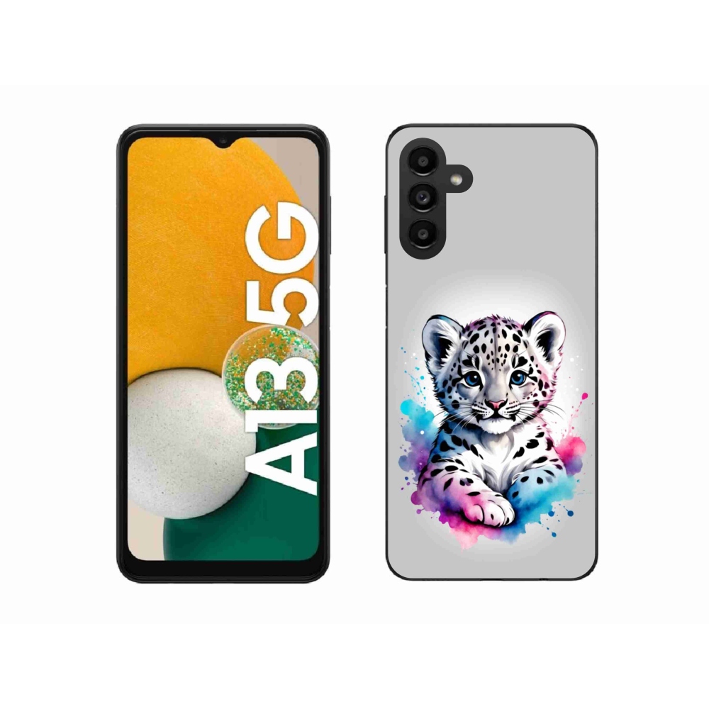 Gél védőhuzat mmCase Samsung Galaxy A13 5G - leopárd kölyökhöz
