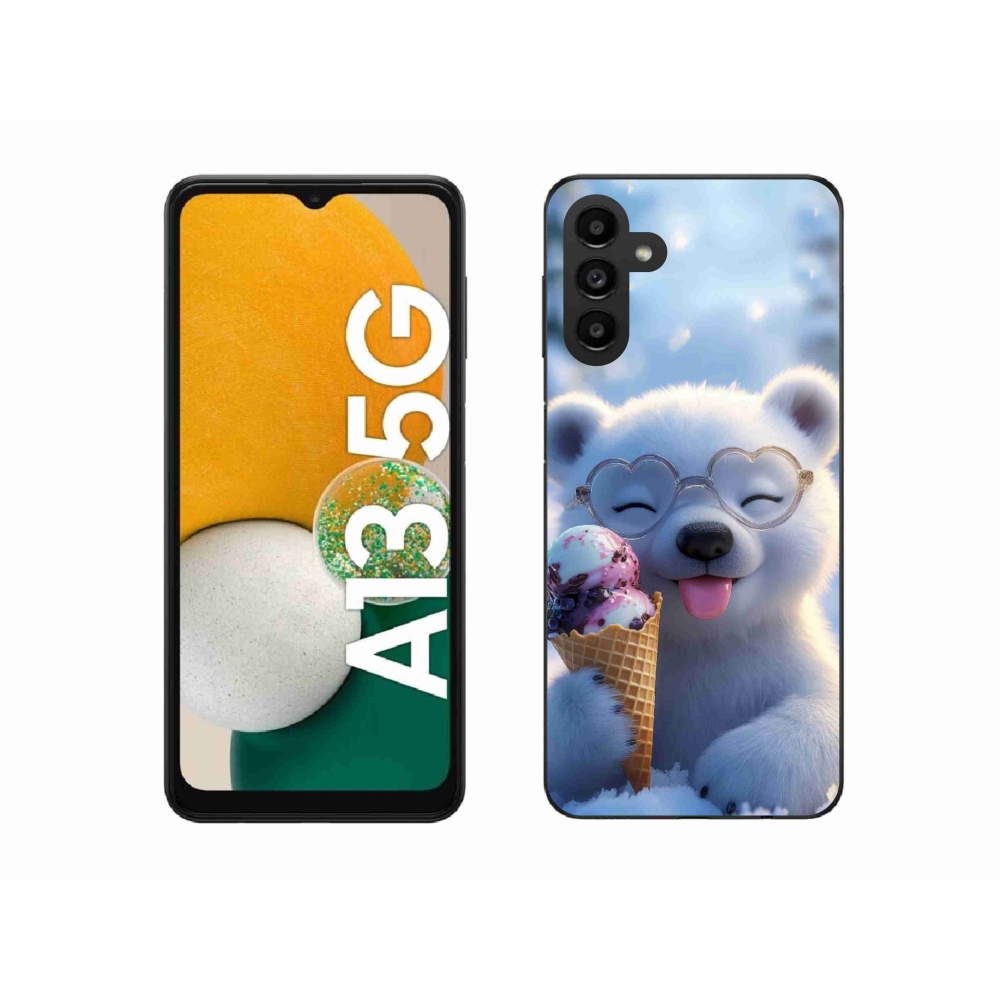 Gél borítás mmCase Samsung Galaxy A13 5G - mackó fagylalttal