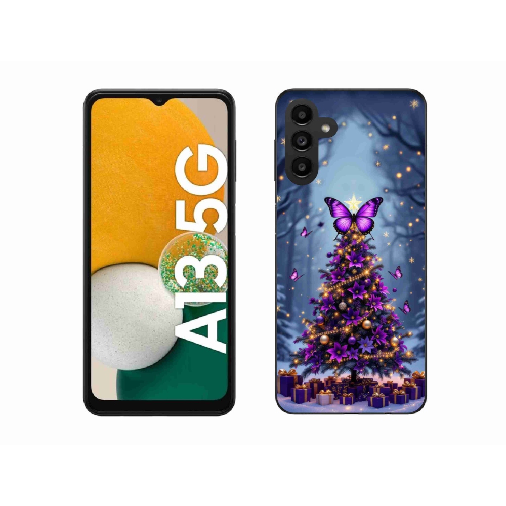 Gél borítás mmCase Samsung Galaxy A13 5G - pillangó karácsonyfa