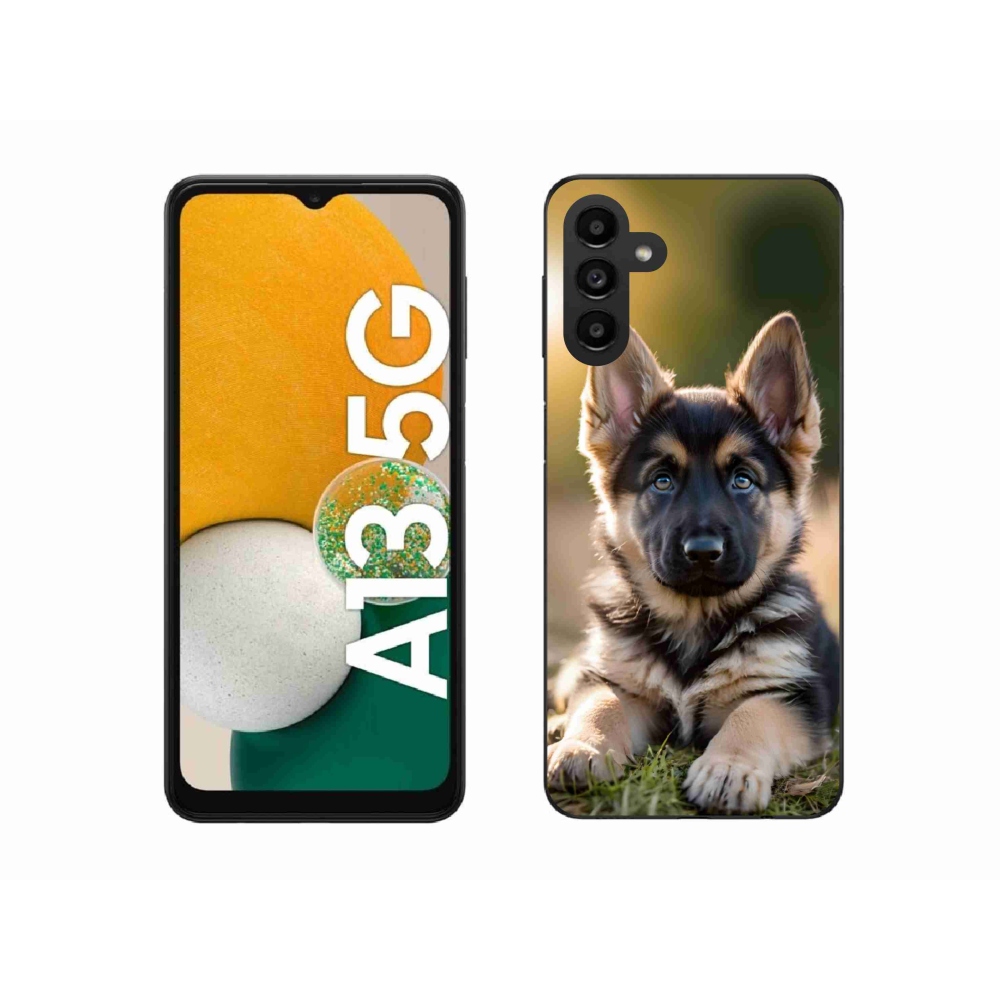 Zselés borítás mmCase Samsung Galaxy A13 5G - Német juhászkutya a természetben