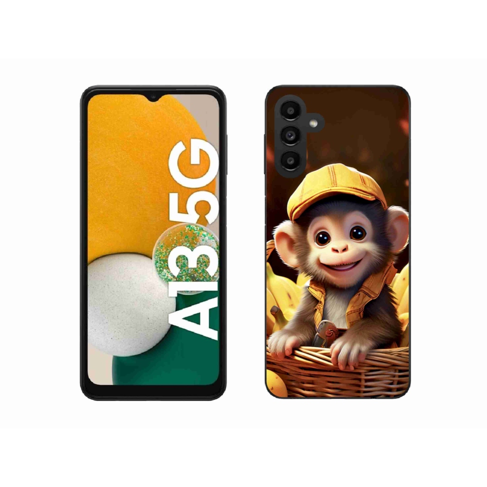 Zselés borítás mmCase Samsung Galaxy A13 5G - majom a kosárban