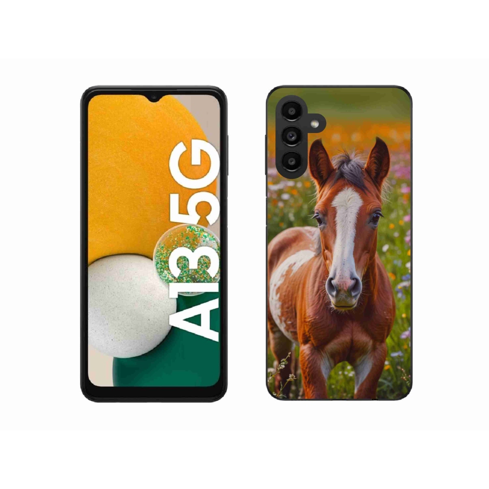 Gél borítás mmCase Samsung Galaxy A13 5G - aranyos csikóhoz