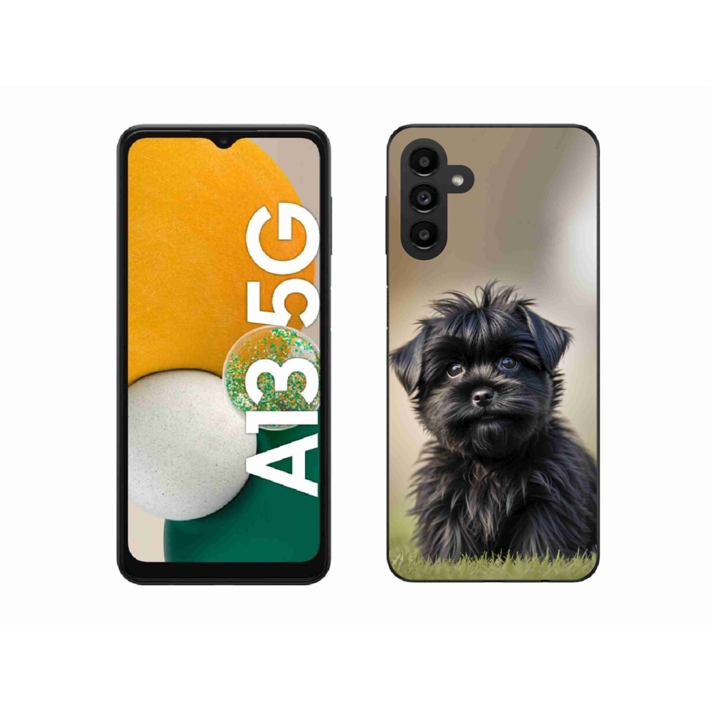 Gél védőhuzat mmCase Samsung Galaxy A13 5G - aranyos fekete kutya