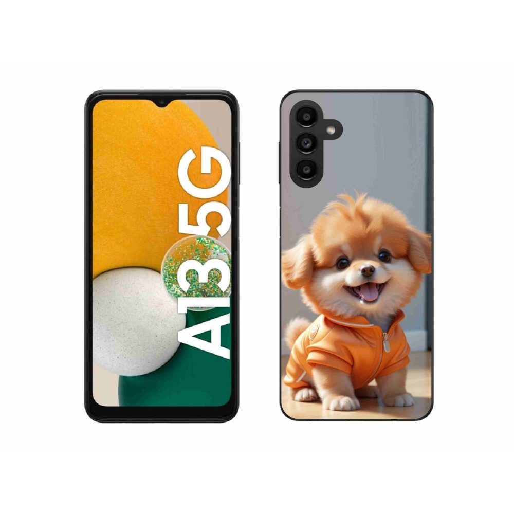 Zselés borítás mmCase Samsung Galaxy A13 5G - aranyos pomerániai pulóverben