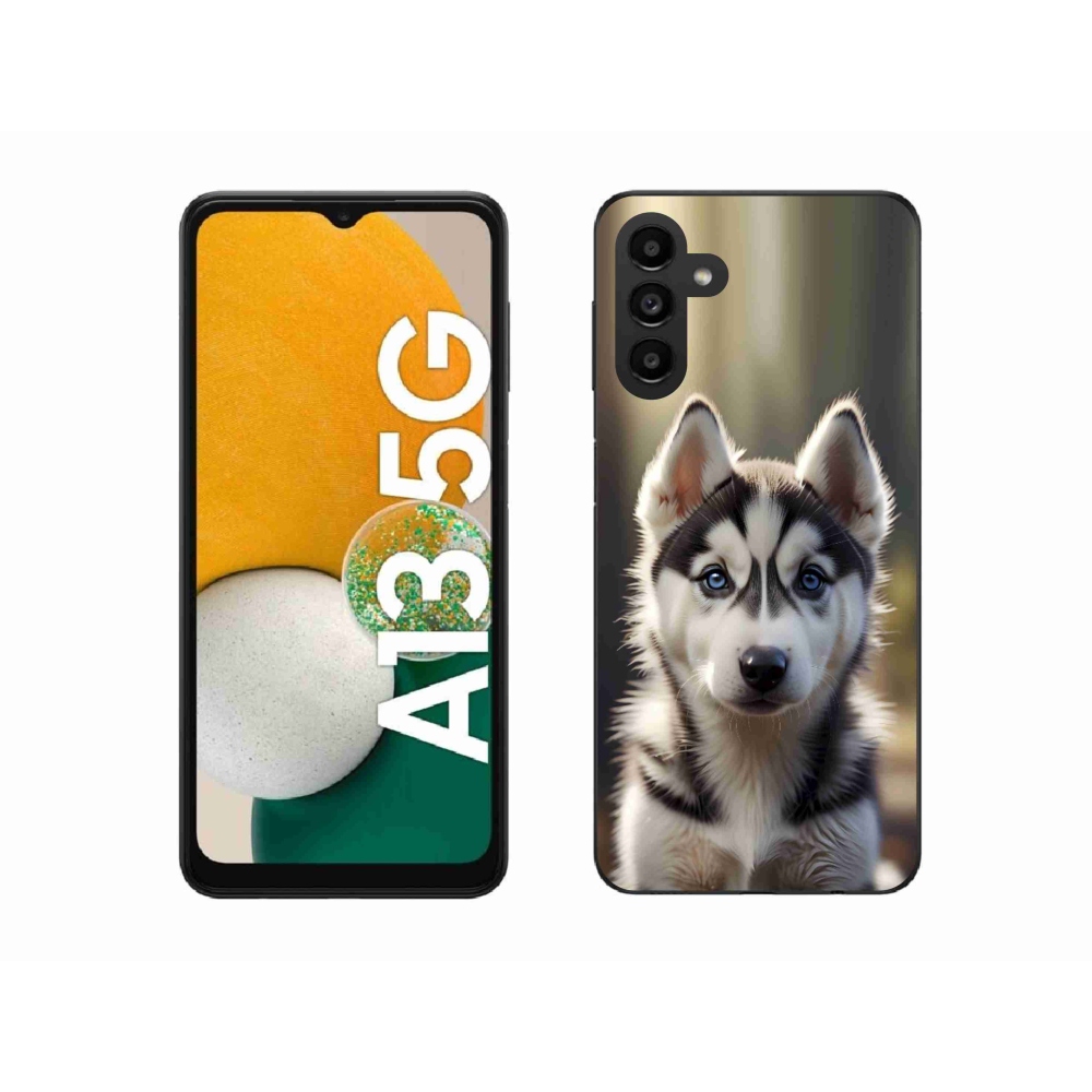 Gél borítás mmCase Samsung Galaxy A13 5G - aranyos szibériai husky - Samsung Galaxy A13 5G számára