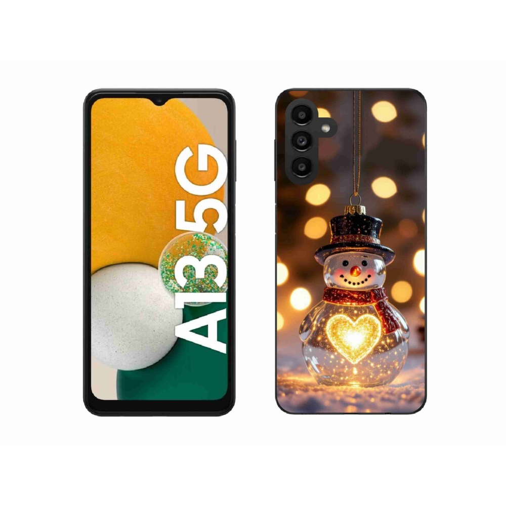 Gél borítás mmCase Samsung Galaxy A13 5G - karácsonyi hóemberhez
