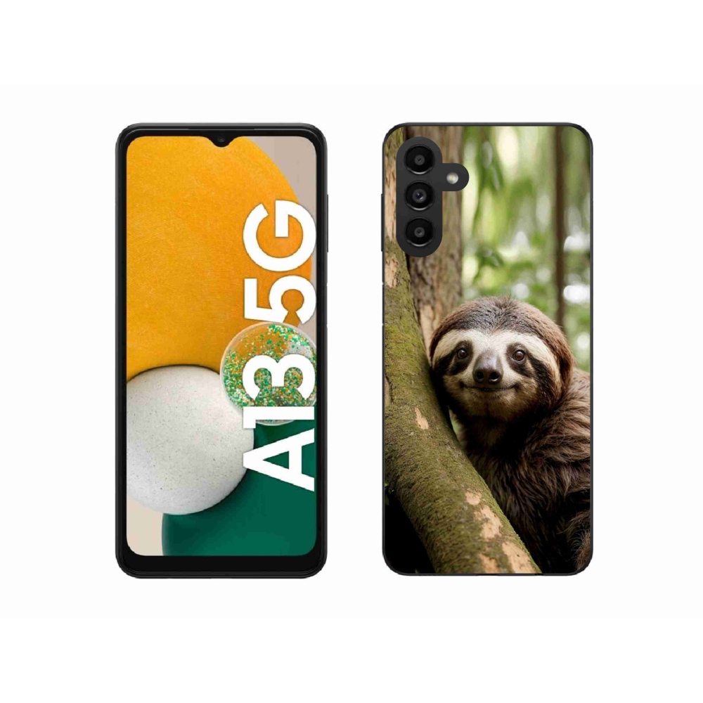 Gél borítás mmCase Samsung Galaxy A13 5G - mosolygó lajhárhoz