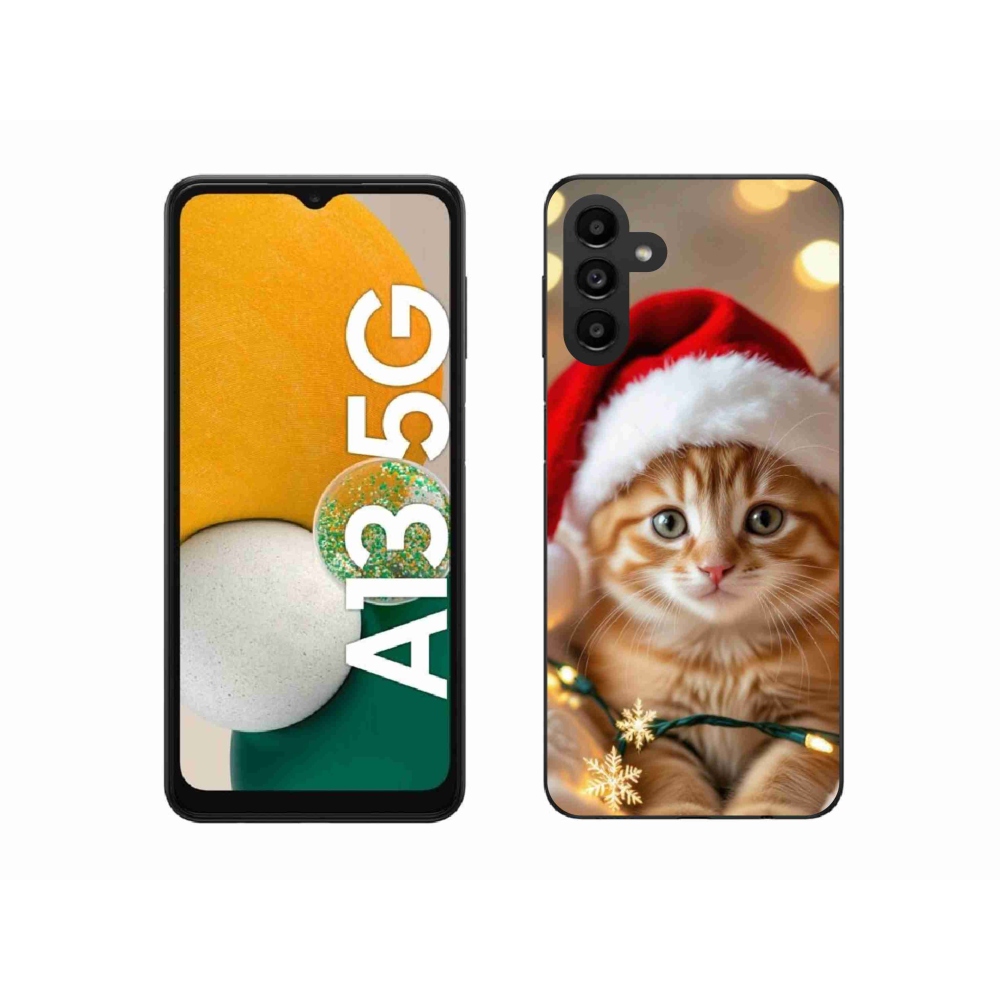 Gél borítás mmCase Samsung Galaxy A13 5G - Karácsonyi cica