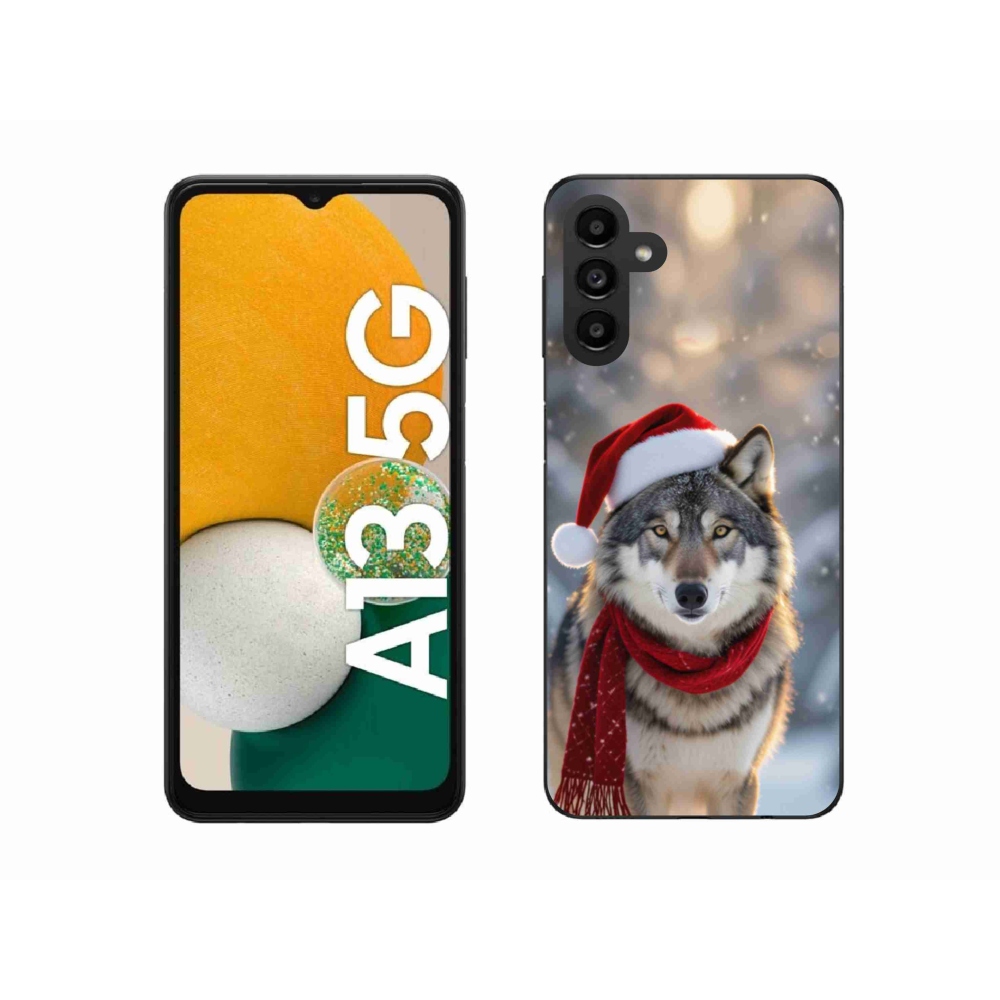 Gél borítás mmCase Samsung Galaxy A13 5G - Karácsonyi farkas