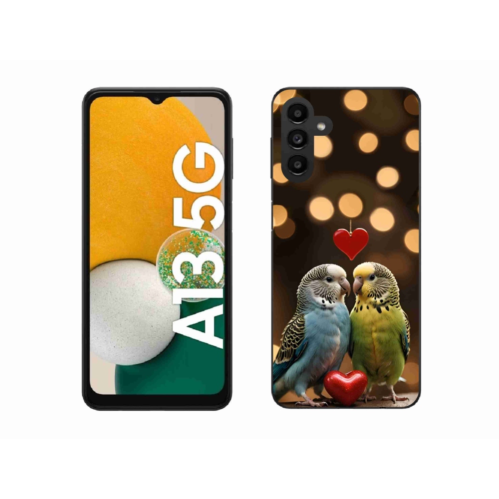 Gél borítás mmCase Samsung Galaxy A13 5G - szerelmes papagájok
