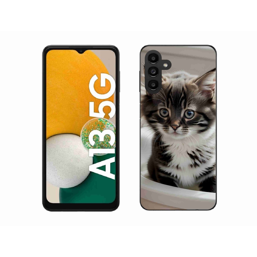 Gél borítás mmCase Samsung Galaxy A13 5G - kíváncsi cica