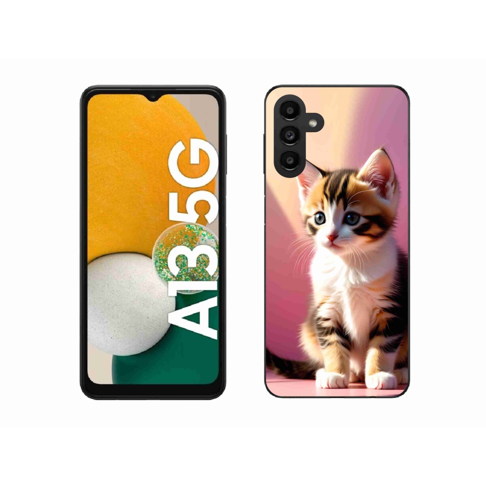 Gél borítás mmCase Samsung Galaxy A13 5G - kíváncsi cica 2