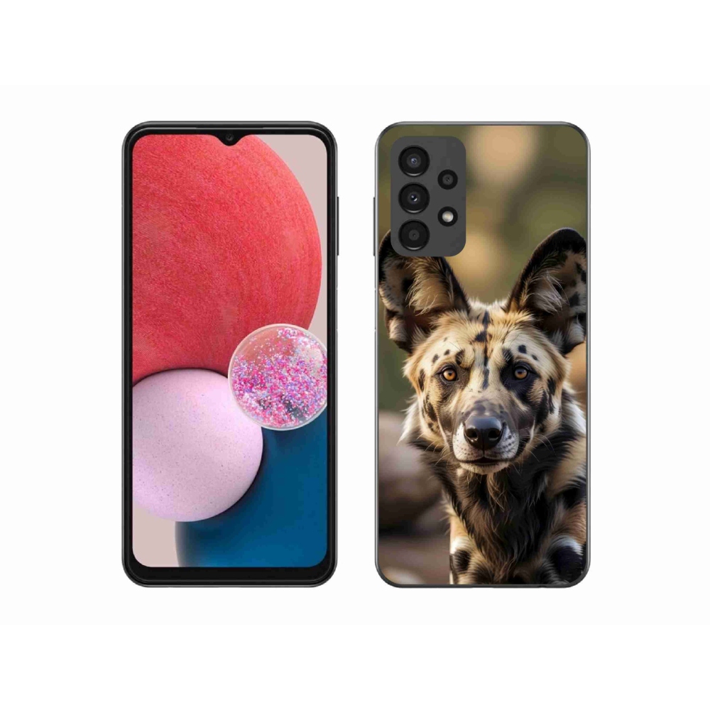 Gél borítás mmCase Samsung Galaxy A13 készülékhez - Afrikai vadkutya