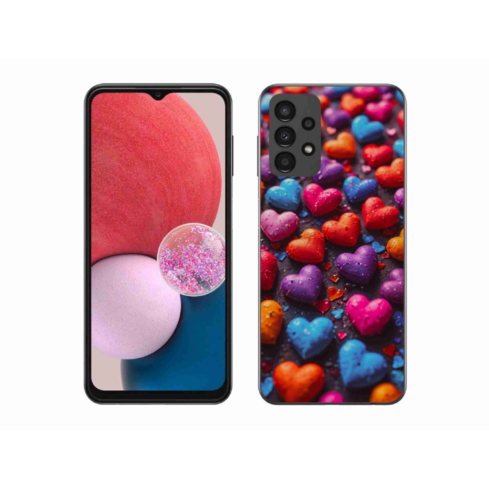 Zselés borítás mmCase Samsung Galaxy A13 készülékhez - színes szív