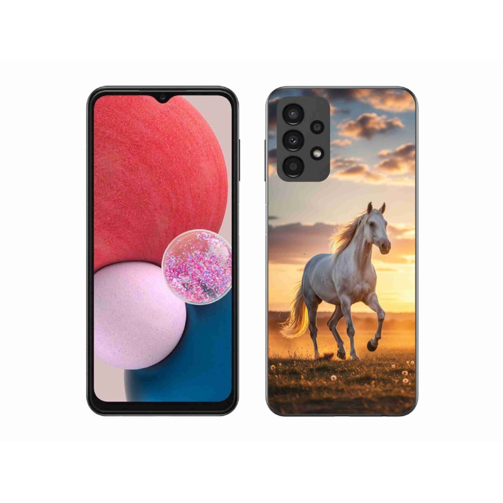 Gél borítás mmCase Samsung Galaxy A13 - futó fehér ló 2