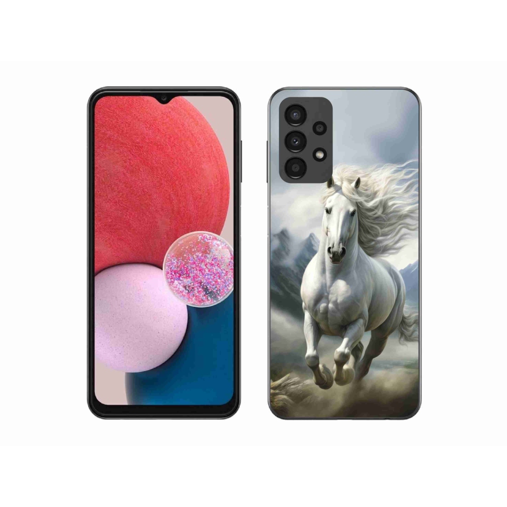 Gél borítás mmCase Samsung Galaxy A13 - futó fehér ló 3