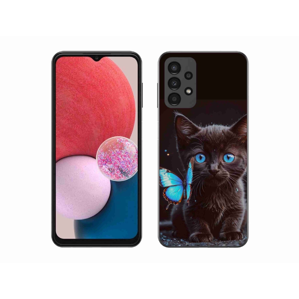 Gél védőhuzat mmCase Samsung Galaxy A13 - fekete cica 3