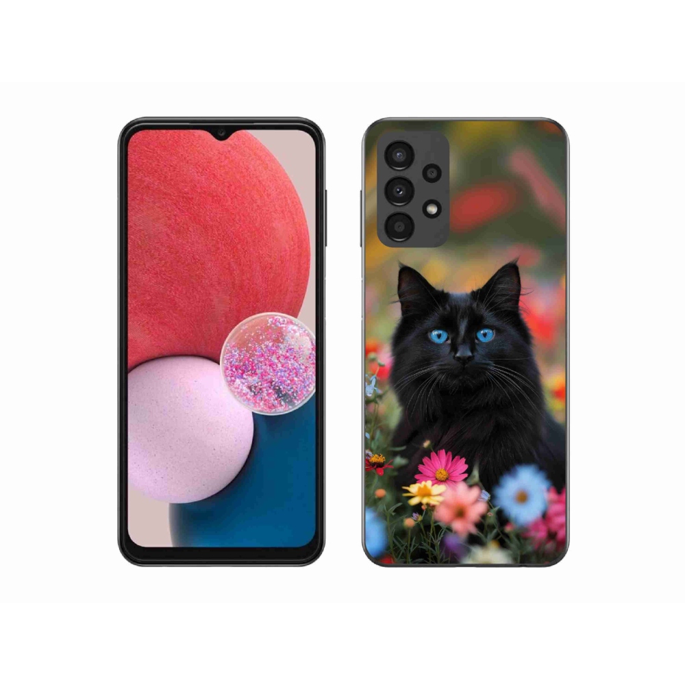 Gél borítás mmCase Samsung Galaxy A13 - fekete cica 4
