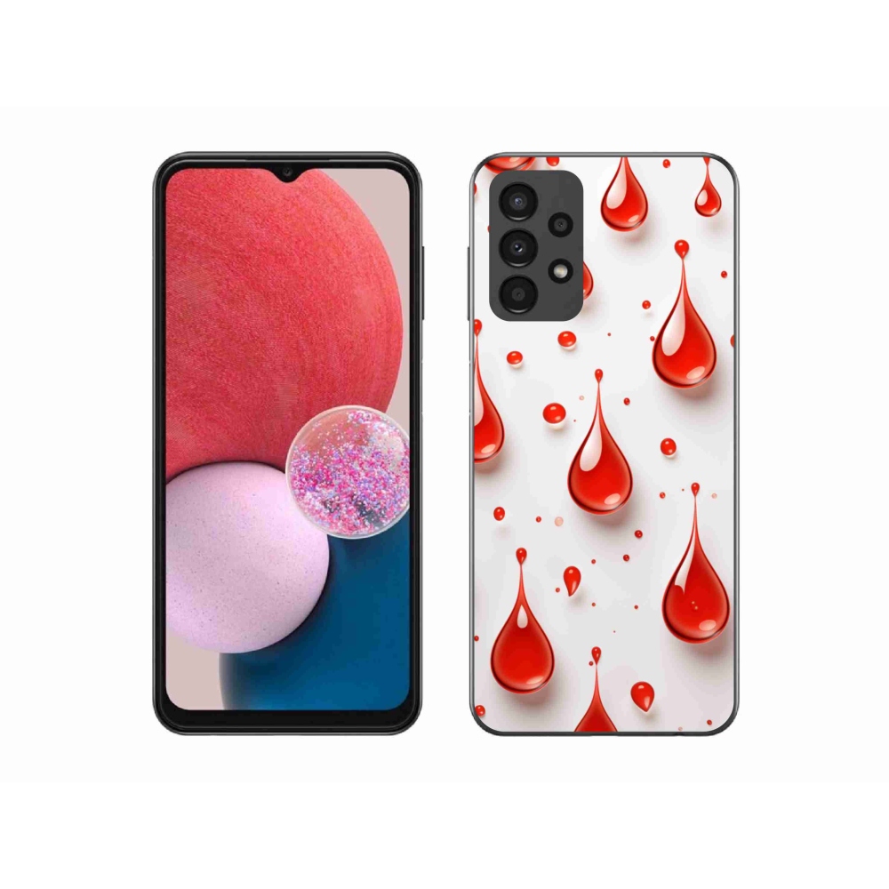 Zselés borítás mmCase Samsung Galaxy A13 készülékhez - piros cseppek