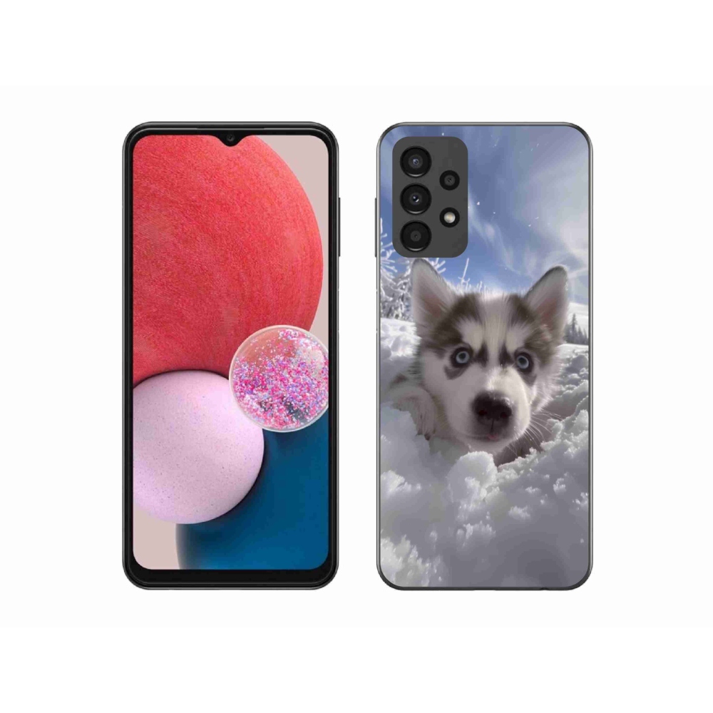 Gél borítás mmCase Samsung Galaxy A13 készülékhez - husky a hóban