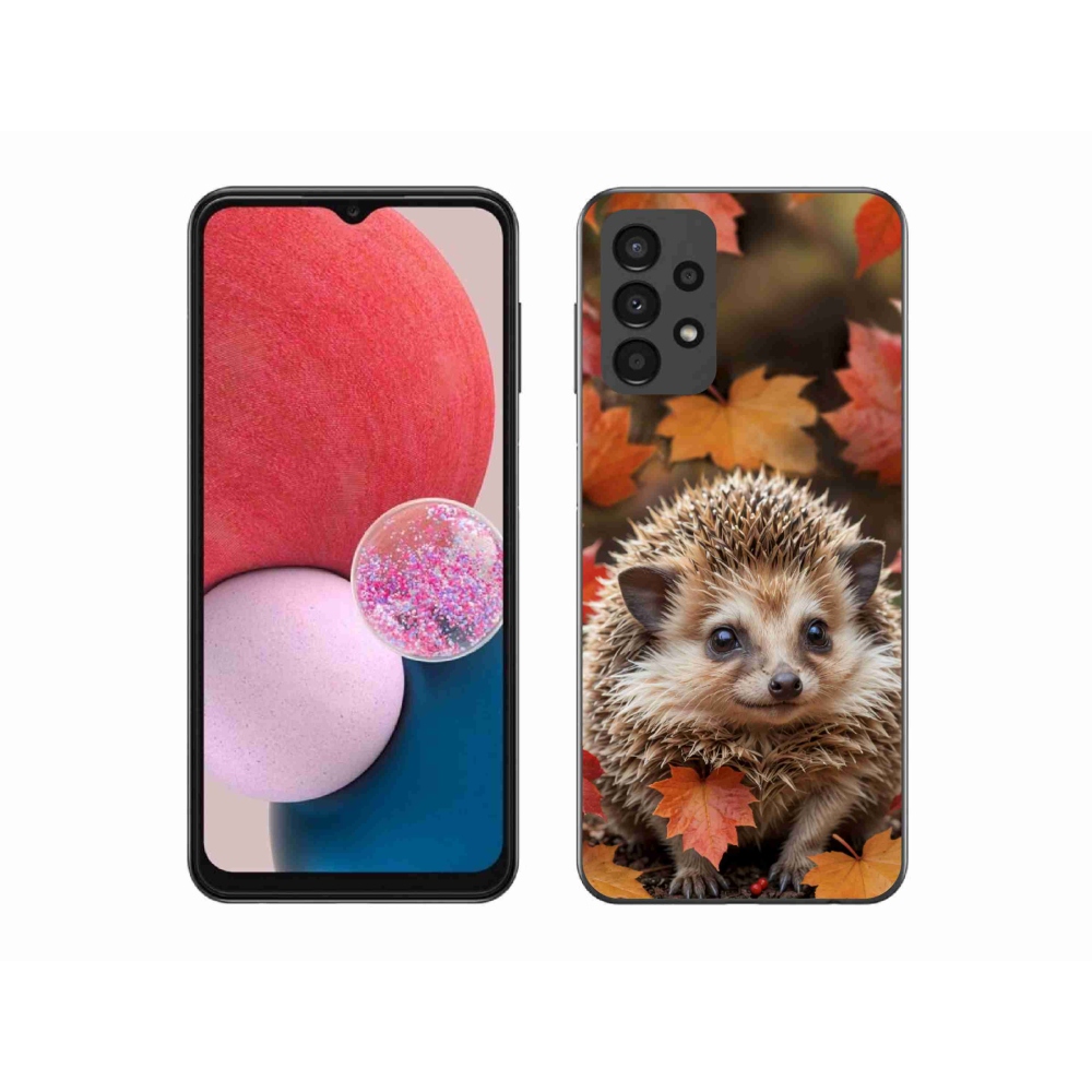 Zselés borító mmCase Samsung Galaxy A13 készülékhez - sün a levelekben