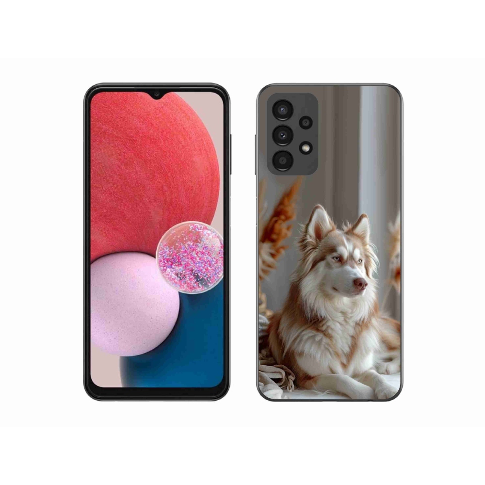 Zselés borítás mmCase Samsung Galaxy A13 készülékhez - csendes szibériai husky