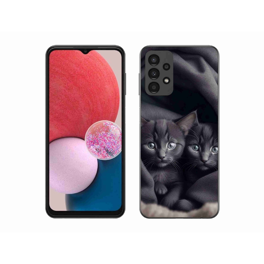 Zselés borítás mmCase Samsung Galaxy A13 - cat duo számára