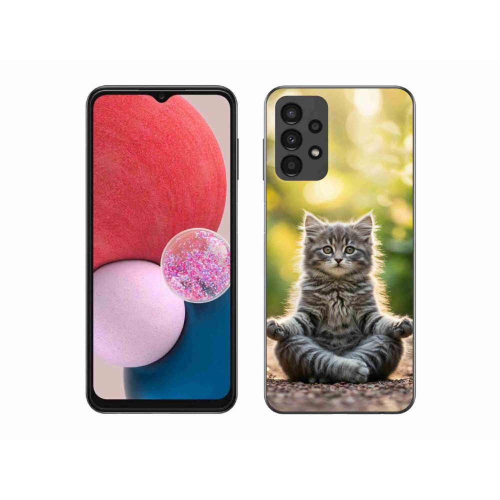 Gél borítás mmCase Samsung Galaxy A13 készülékhez - meditáló cica