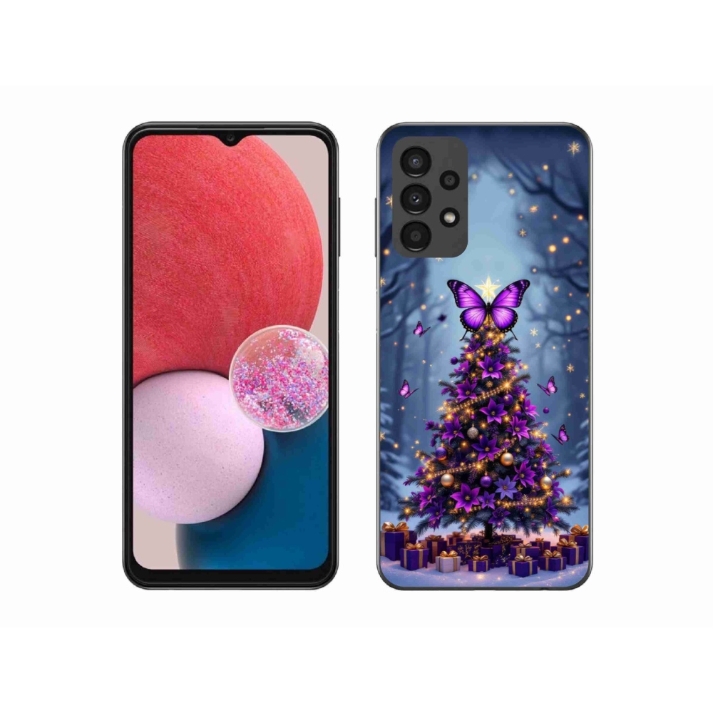 Gél borítás mmCase Samsung Galaxy A13 - pillangó karácsonyfa