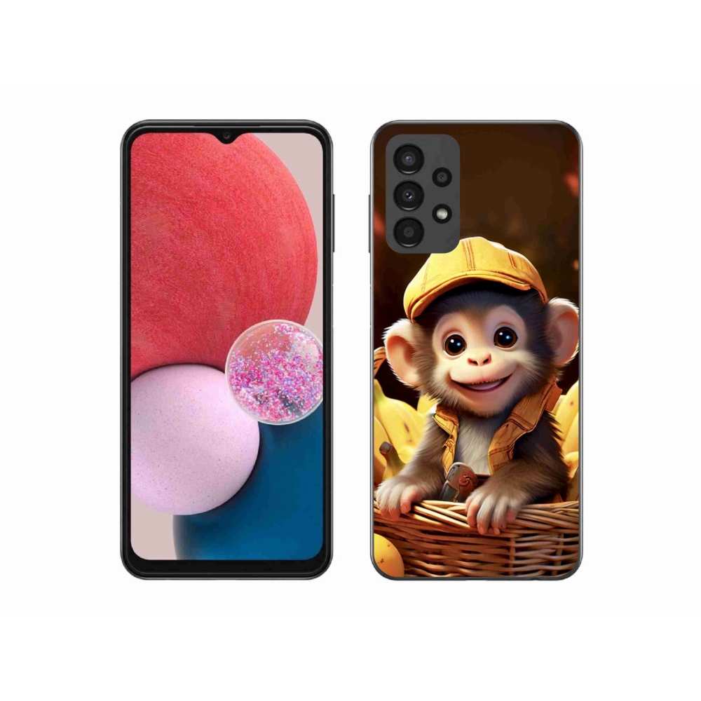 Zselés borítás mmCase Samsung Galaxy A13 készülékhez - majom a kosárban