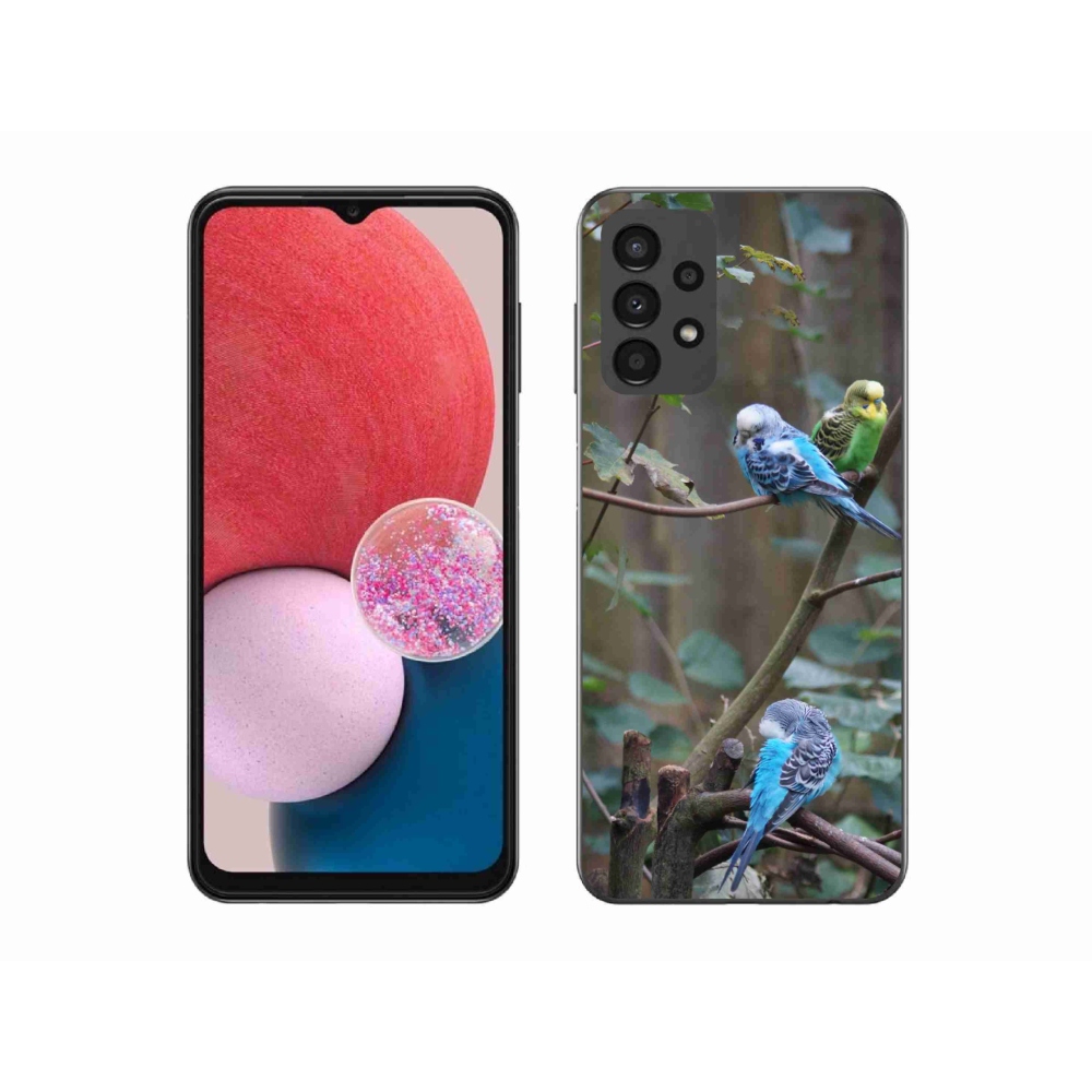 Gél borítás mmCase Samsung Galaxy A13 készülékhez - papagájok az ágon