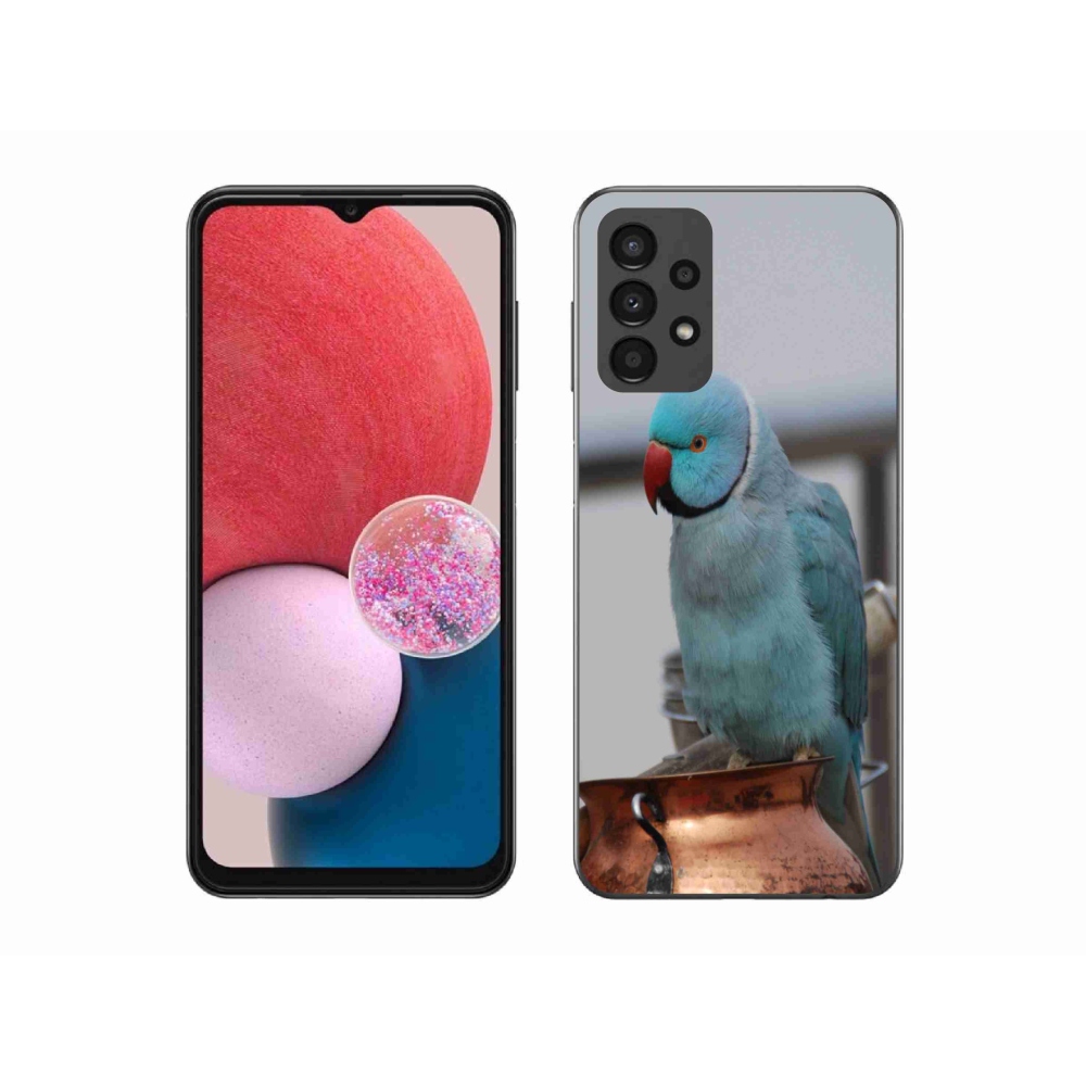 Zselés borítás mmCase Samsung Galaxy A13 készülékhez - papagáj alexander kék