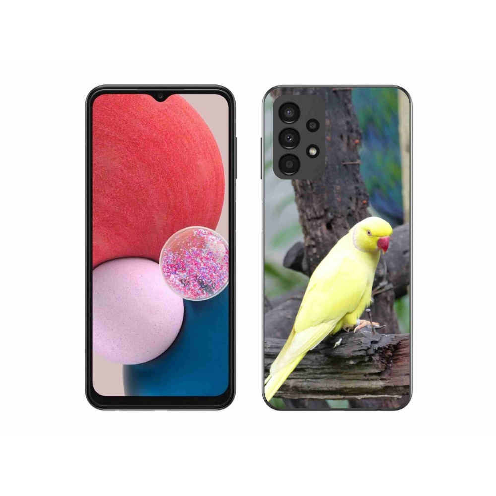 Zselés borítás mmCase Samsung Galaxy A13 készülékhez - papagáj alexander sárga