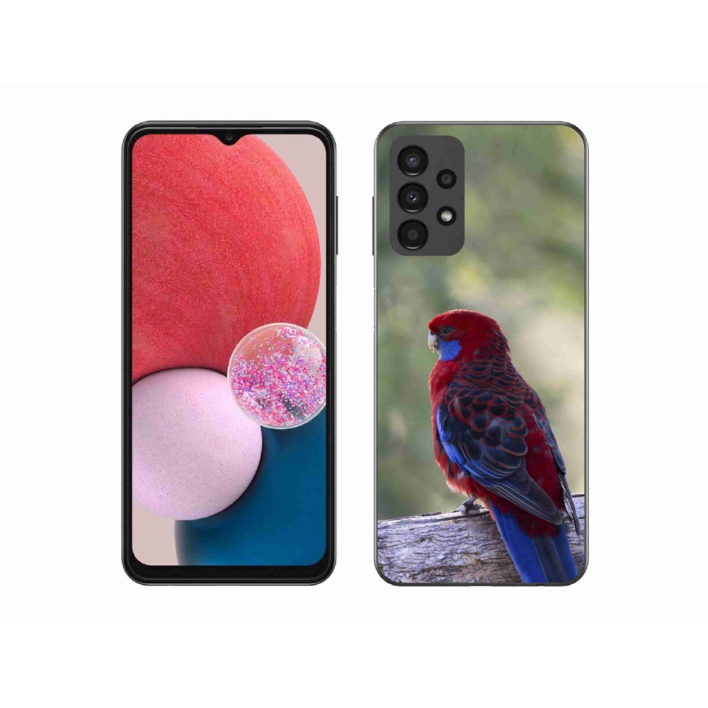 Zselés borítás mmCase Samsung Galaxy A13 készülékhez - papagáj rózsa