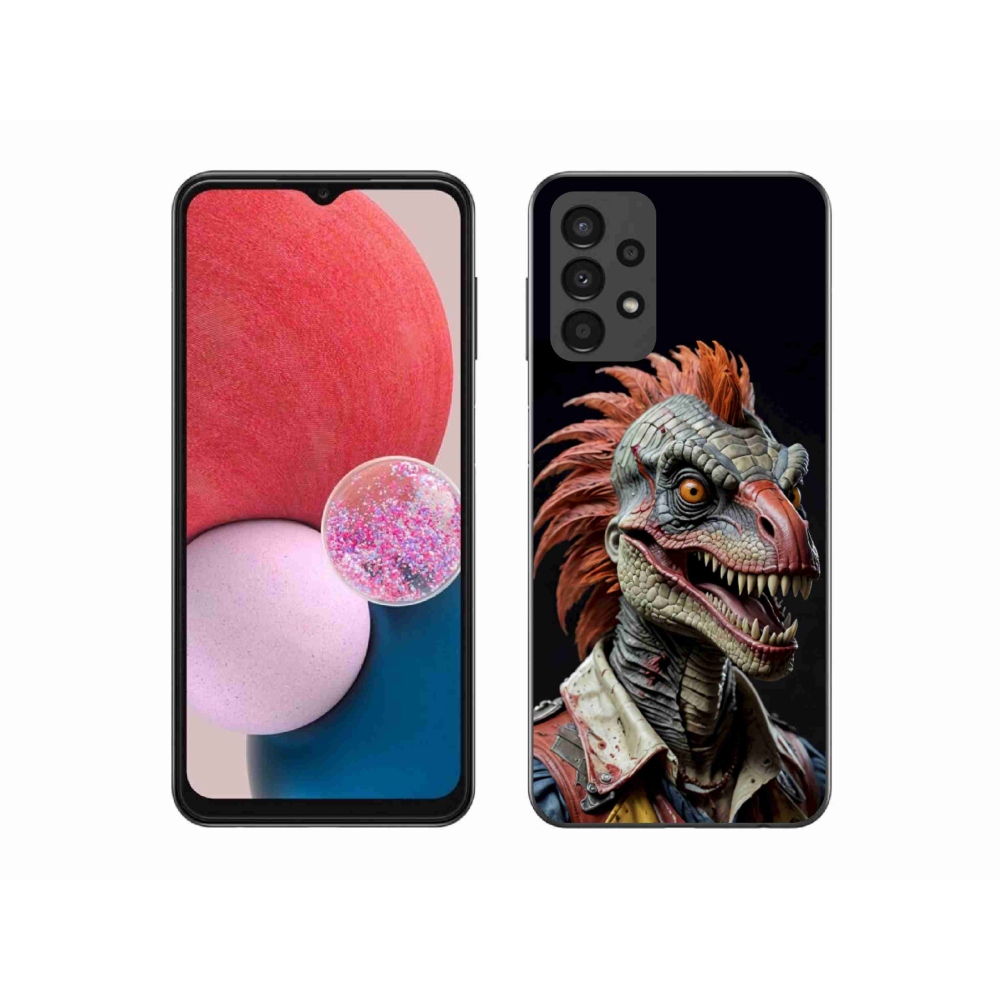 Gél borítás mmCase Samsung Galaxy A13 készülékhez - punk dinoszaurusz