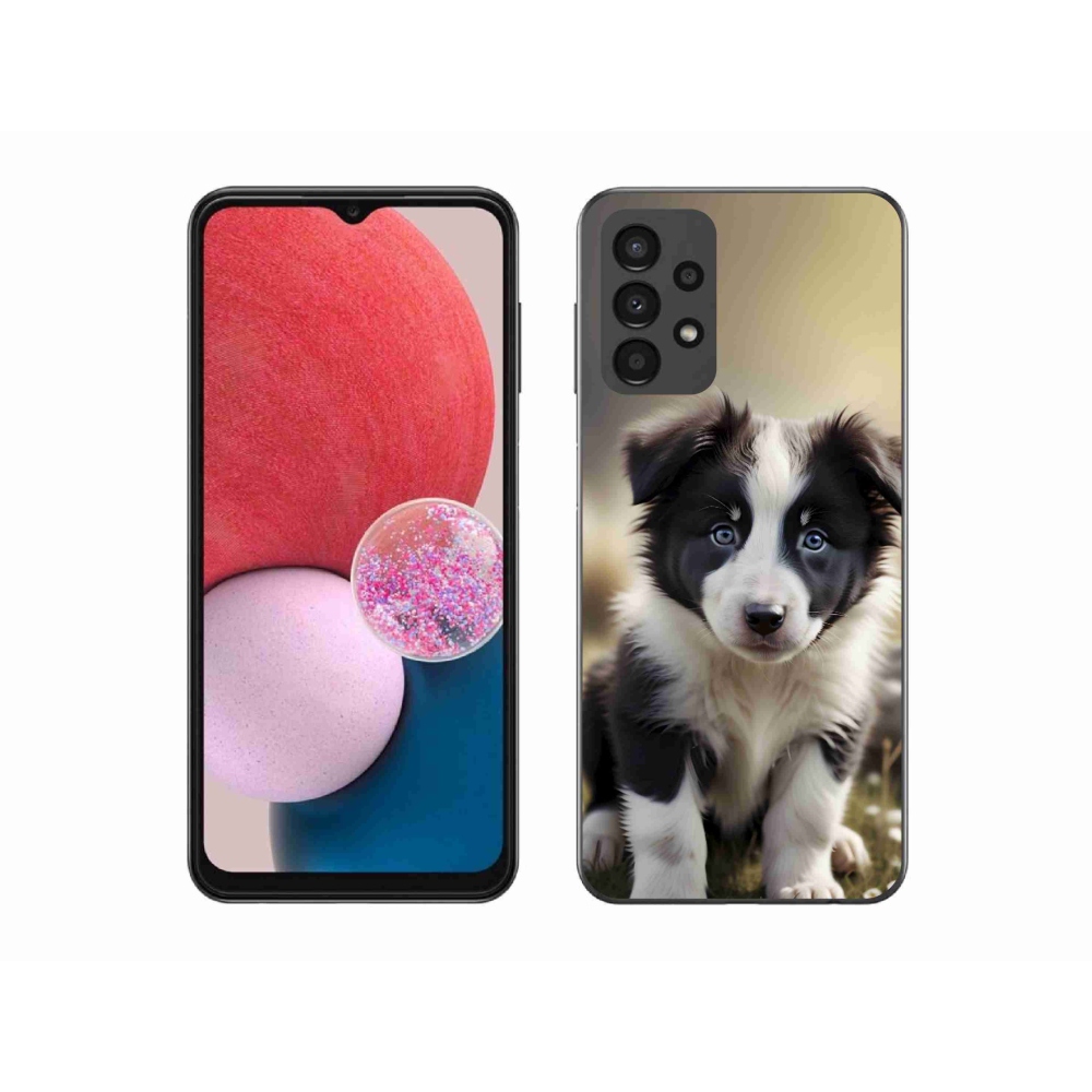 Gél borítás mmCase Samsung Galaxy A13 készülékhez - aranyos border collie