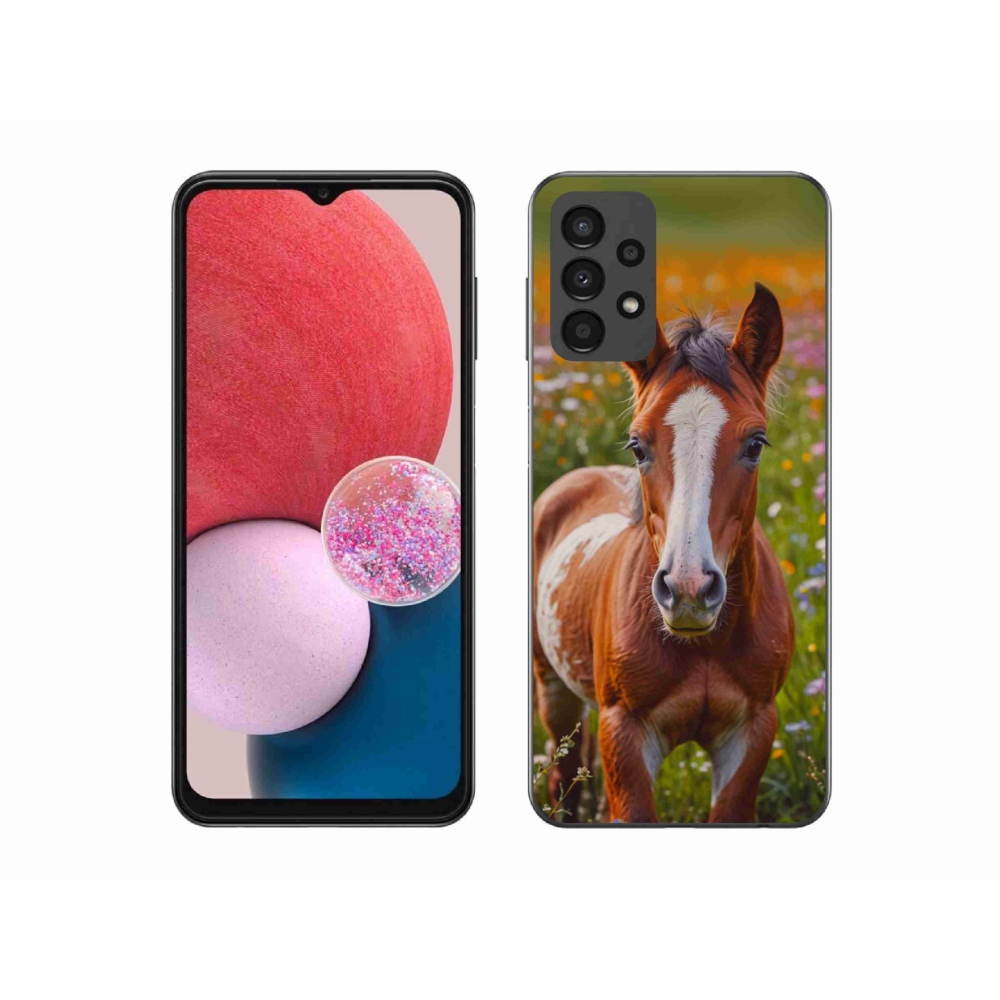 Gél borítás mmCase Samsung Galaxy A13 készülékhez - aranyos csikó