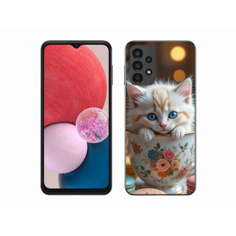 Gél borítás mmCase Samsung Galaxy A13 - aranyos cica 6
