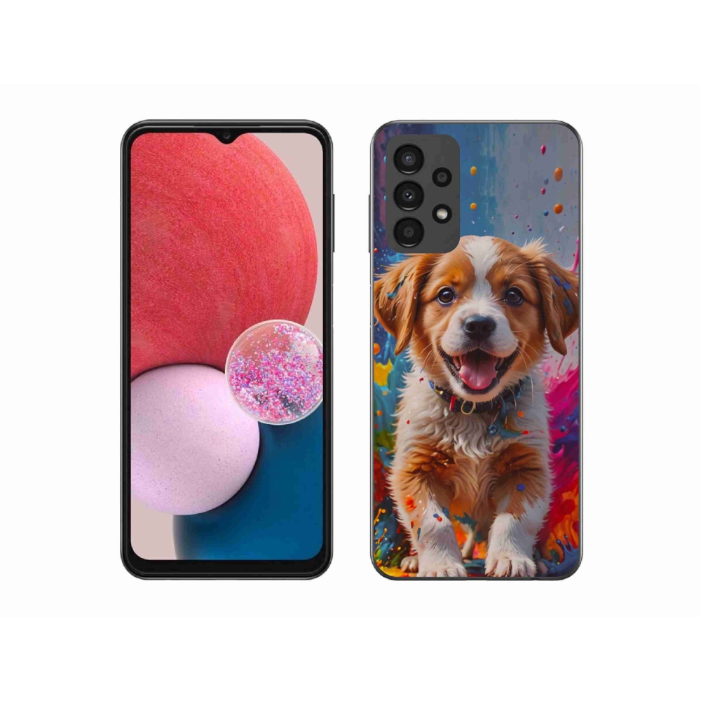 Gél borítás mmCase Samsung Galaxy A13 készülékhez - aranyos kiskutya 3