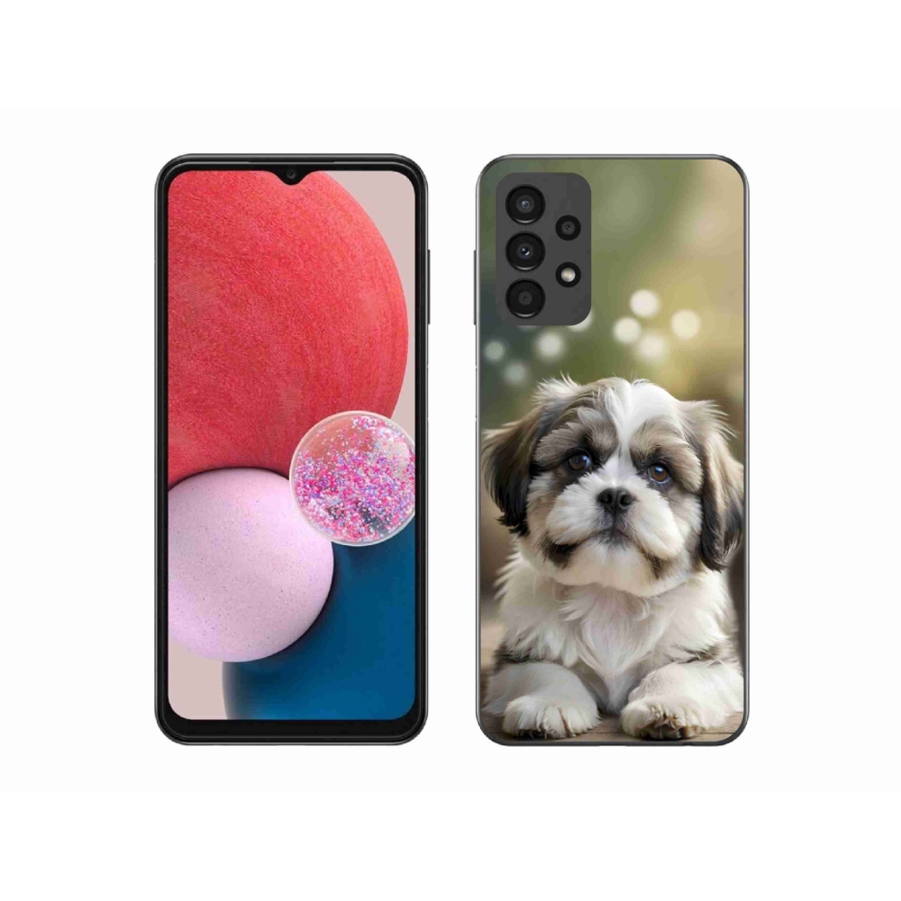 Gél borítás mmCase Samsung Galaxy A13 készülékhez - aranyos shih-tzu