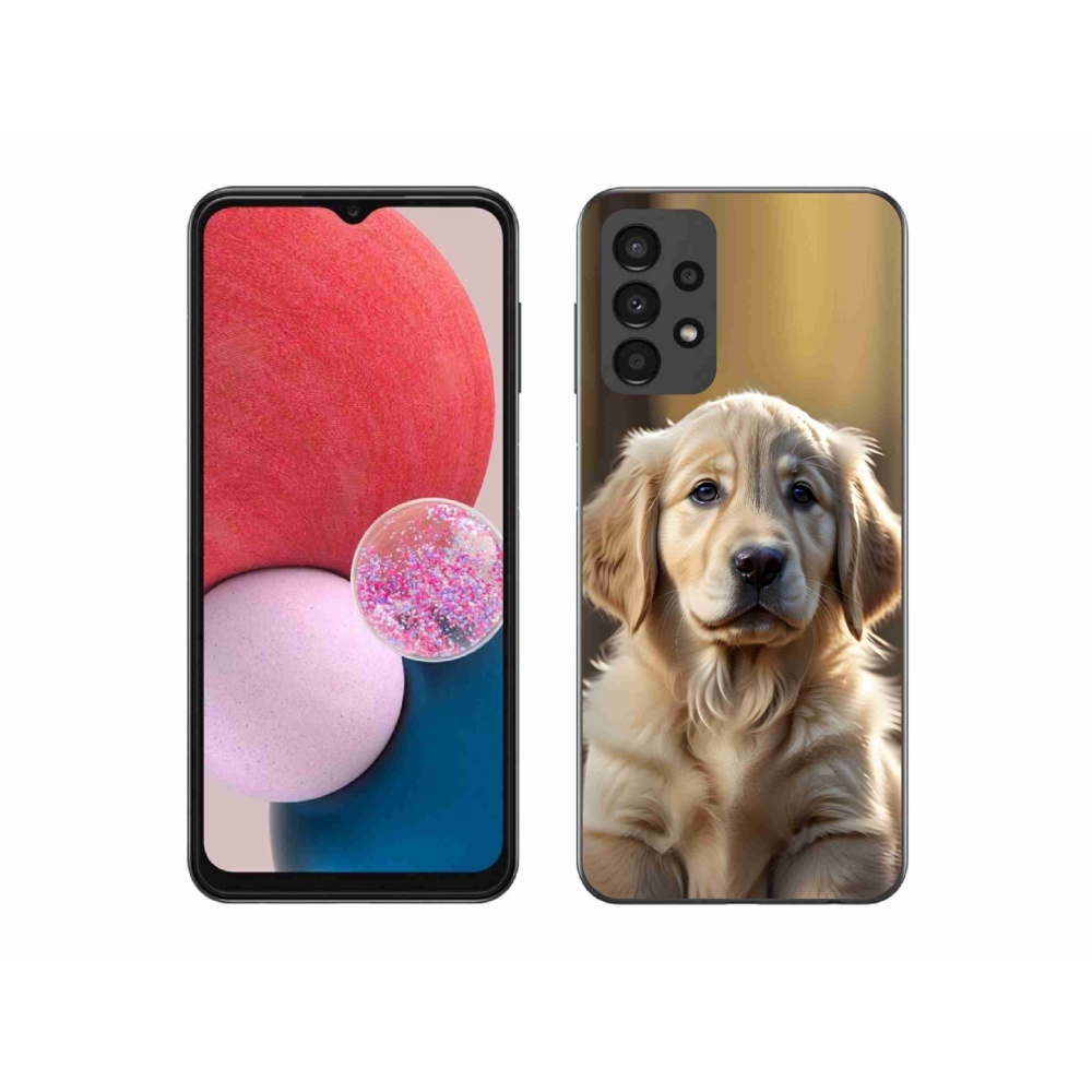 Gél borítás mmCase Samsung Galaxy A13 készülékhez - aranyos arany retriever