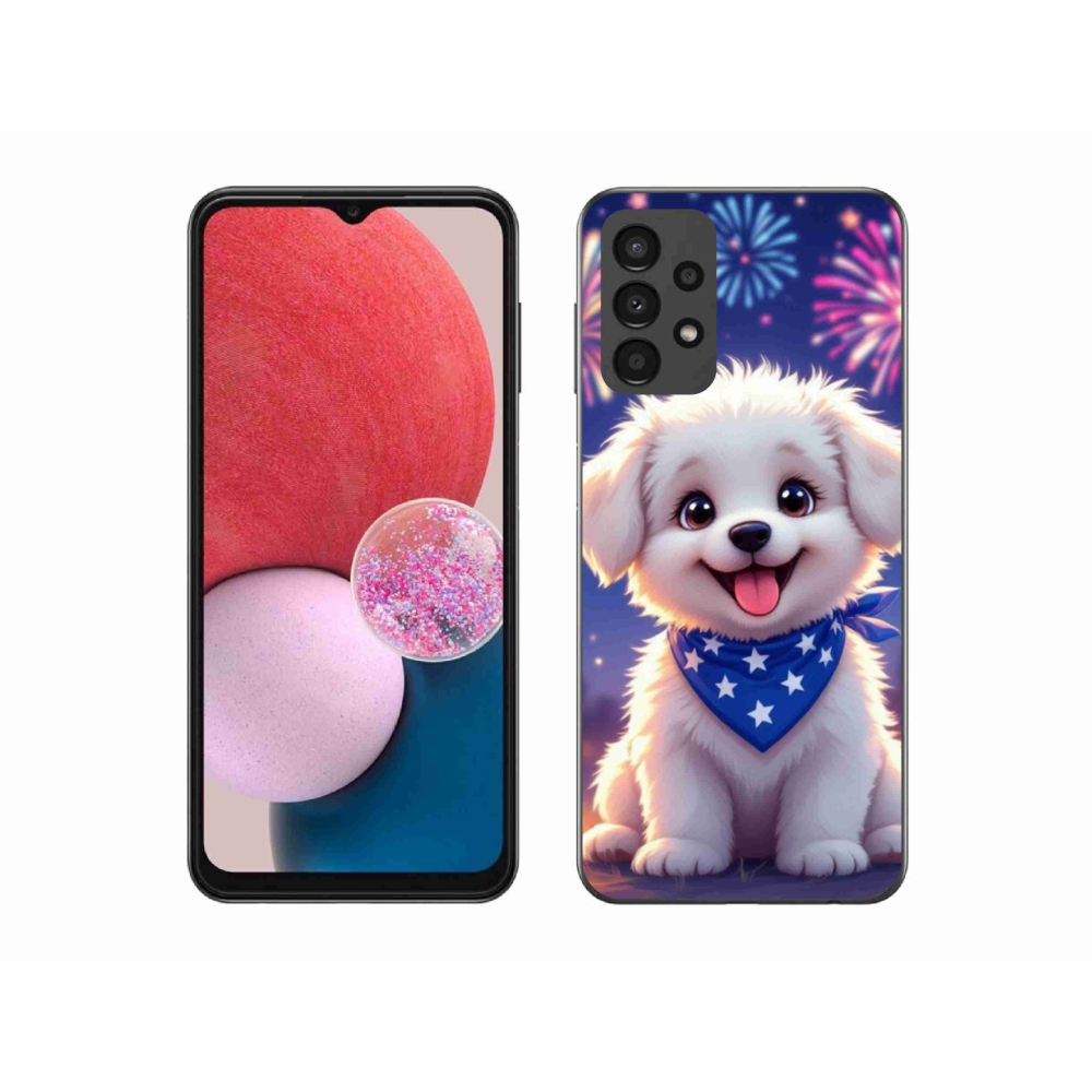 Gél borítás mmCase Samsung Galaxy A13 készülékhez - ünnepi kiskutya